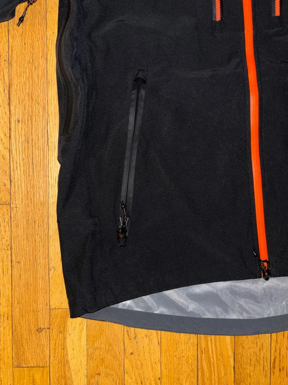 Portwest NWT EV460 Waterproof Shell Jacket - Charcoal, Black & Orange - Large